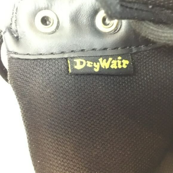 Dr. Martens AirWair Black Leather Combat Boots Lace-Up Size 9 Mens Durable Sole - Picture 12 of 14